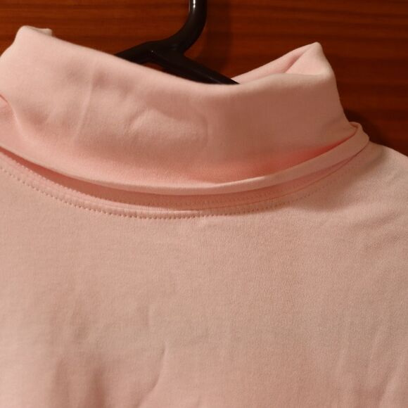 Frost Light Baby Pink Long Sleeve Turtleneck Top LG - Picture 3 of 10